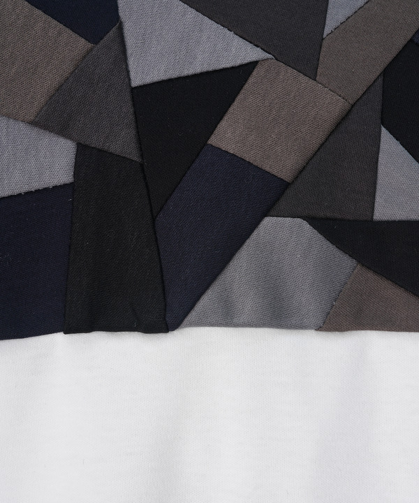 YOKE PATCHWORK LONG SLEEVE TEE 詳細画像 BLACK 4