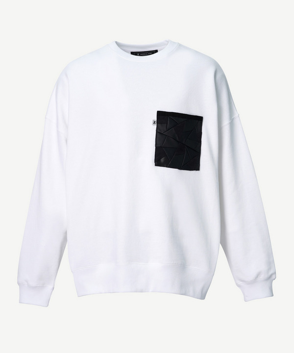PATCHWORK POCKET SWEAT PULLOVER 詳細画像 WHITE 1