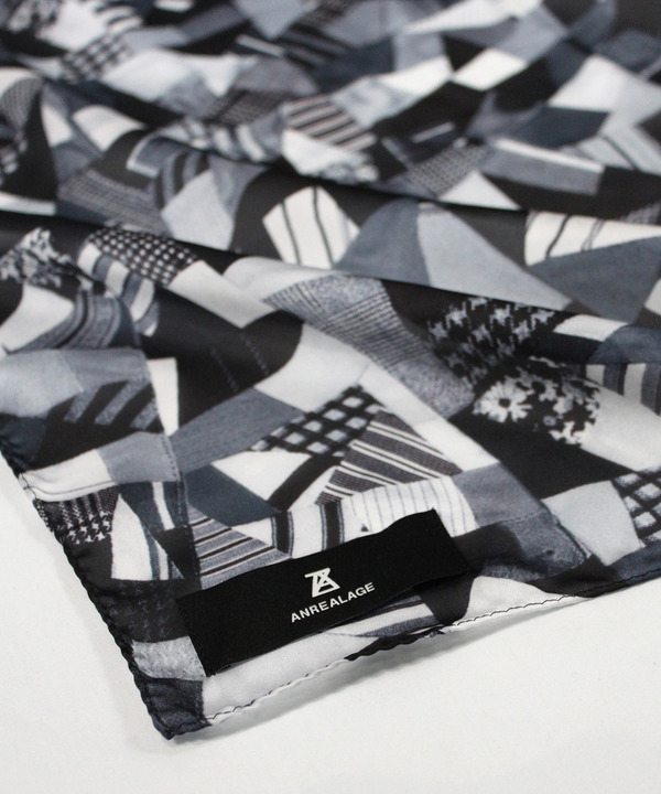 PATCHWORK PRINT SCARF 詳細画像 MONOCHROME 2