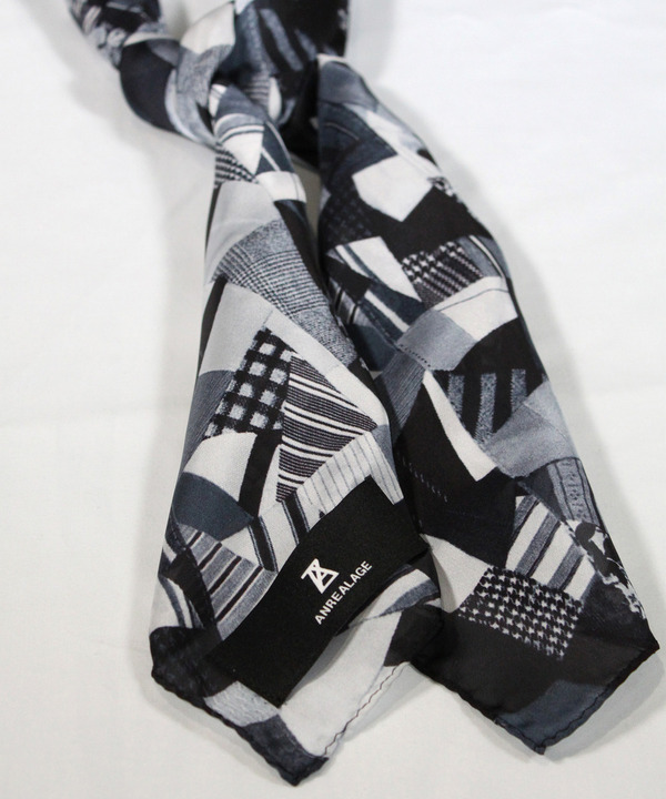 PATCHWORK PRINT SCARF 詳細画像 MONOCHROME 6