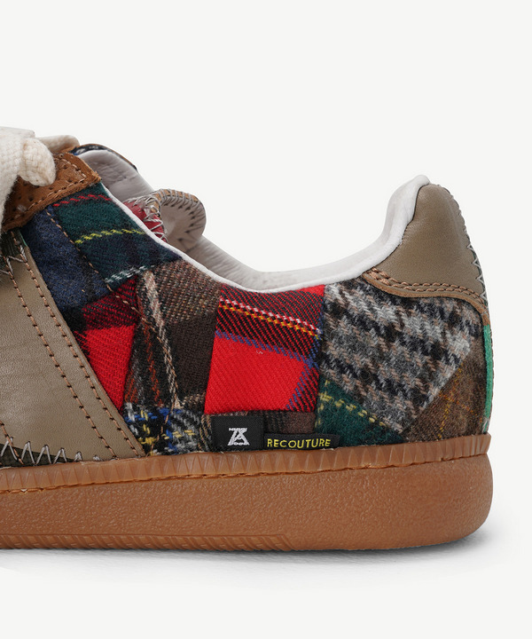 RECOUTURE X ANREALAGE PATCHWORK GERMAN TRAINER 詳細画像 BROWN 3