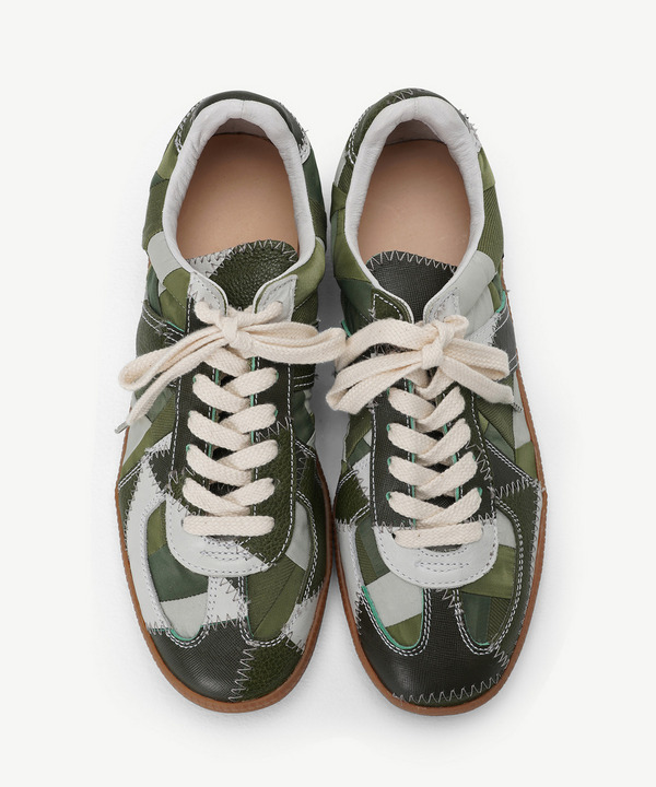 RECOUTURE X ANREALAGE PATCHWORK GERMAN TRAINER 詳細画像 KHAKI 6