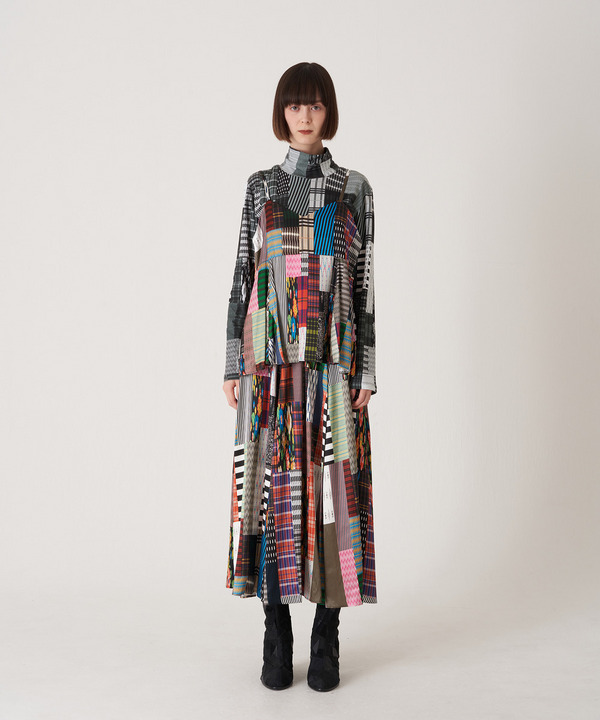 PATCHWORK PRINT HIGH NECK CUTSEW 詳細画像 COLORFUL 6