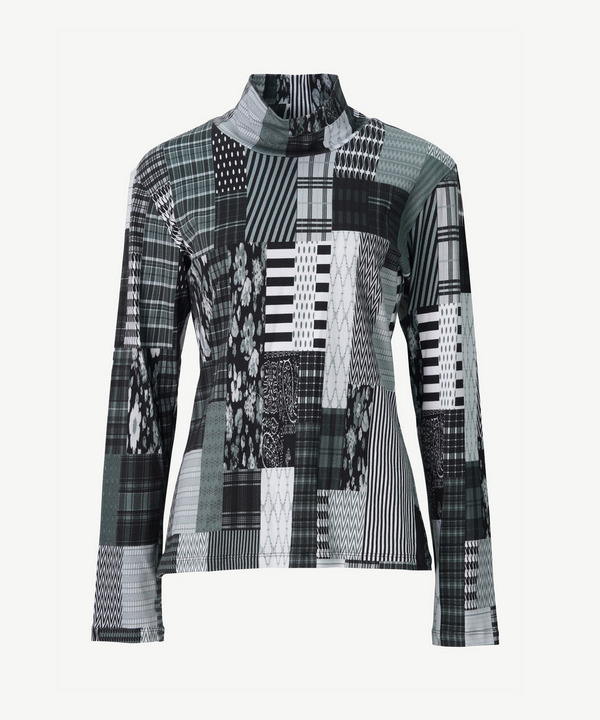 PATCHWORK PRINT HIGH NECK CUTSEW 詳細画像 MONOCHROME 1