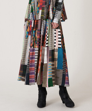 PATCHWORK PRINT SKIRT｜ANREALAGE OFFICIAL ONLINE SHOP