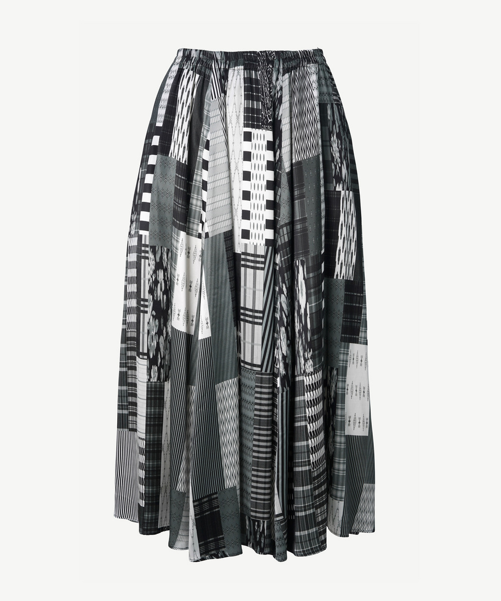 PATCHWORK PRINT SKIRT｜ANREALAGE OFFICIAL ONLINE SHOP 