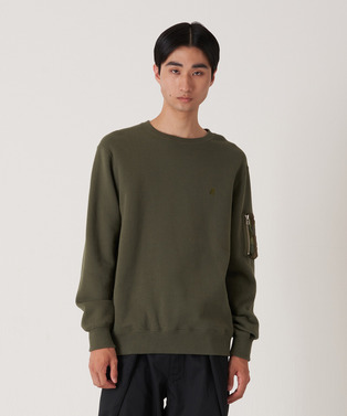 PATCHWORK SLEEVE POCKET SWEATSHIRT 詳細画像