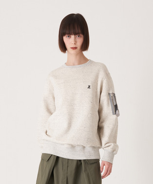 PATCHWORK SLEEVE POCKET SWEATSHIRT 詳細画像