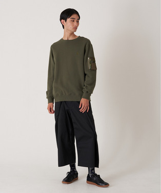 PATCHWORK SLEEVE POCKET SWEATSHIRT 詳細画像