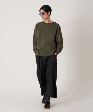 PATCHWORK SLEEVE POCKET SWEATSHIRT 詳細画像