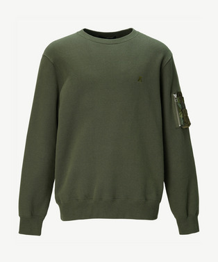 PATCHWORK SLEEVE POCKET SWEATSHIRT 詳細画像