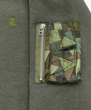 PATCHWORK SLEEVE POCKET SWEATSHIRT 詳細画像