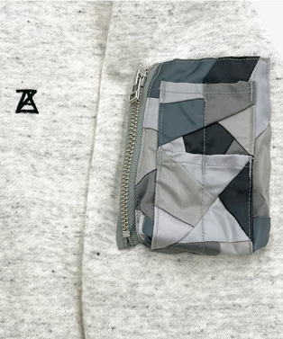 PATCHWORK SLEEVE POCKET SWEATSHIRT 詳細画像