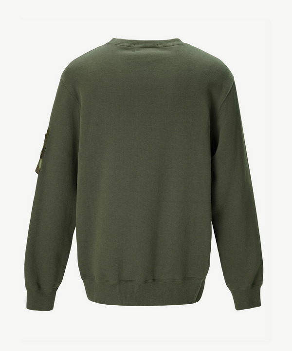 PATCHWORK SLEEVE POCKET SWEATSHIRT 詳細画像 KHAKI 4