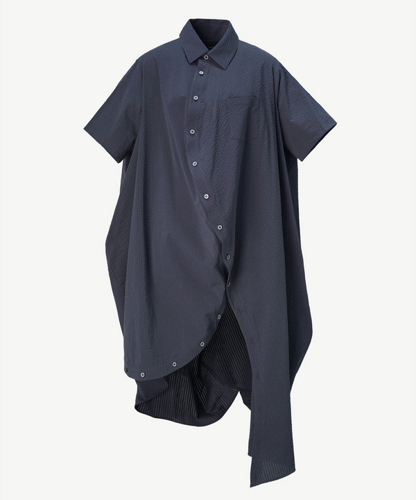BALL SEERSUCKER SHIRT ONE PIECE 詳細画像 BLACK 1