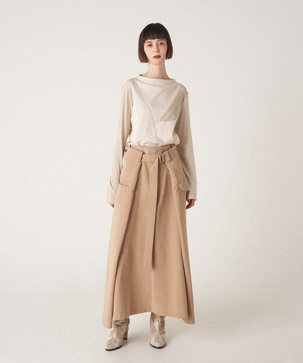 WRAP FLARE SKIRT 詳細画像 BEIGE 8