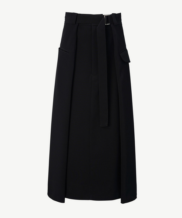 WRAP FLARE SKIRT 詳細画像 BLACK 2