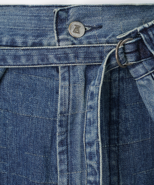 WRAP AZ  WASH DENIM PANTS 詳細画像 LIGHT INDIGO 4