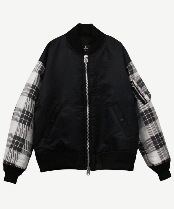 PHOTOCHROMIC CHECK SLEEVE MA-1 詳細画像 BLACK 2