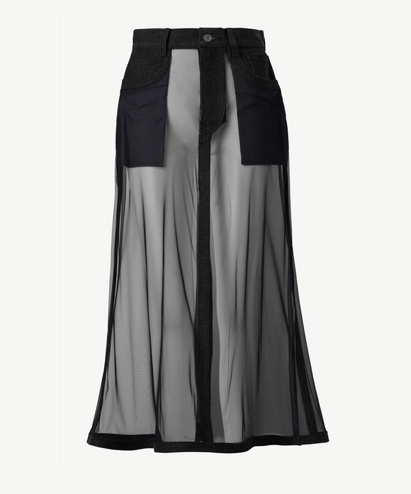 INVISIBLE DENIM SKIRT 詳細画像 BLACK 1