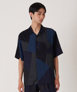 PANEL PATCHWORK RAYON SHIRT
