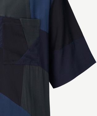 PANEL PATCHWORK RAYON SHIRT 詳細画像