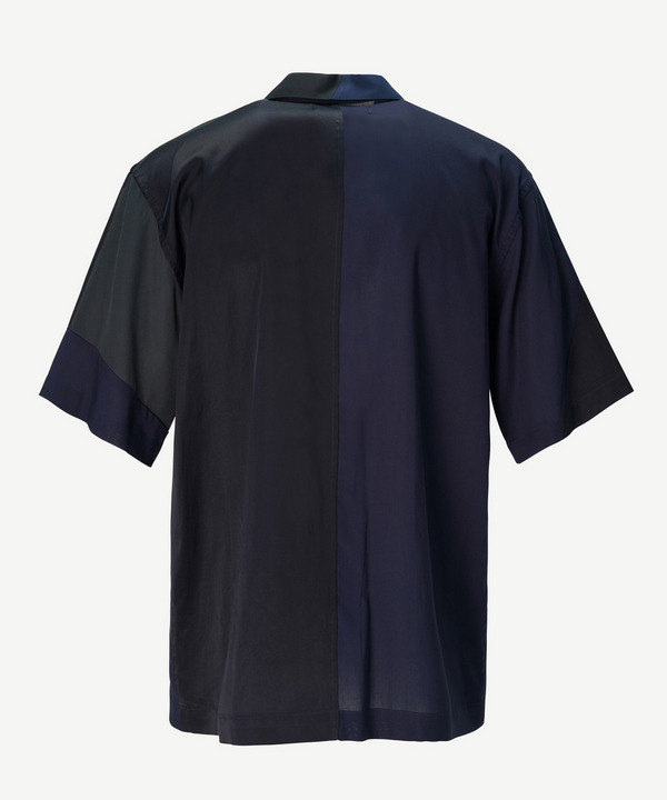 PANEL PATCHWORK RAYON SHIRT 詳細画像 BLACK 4