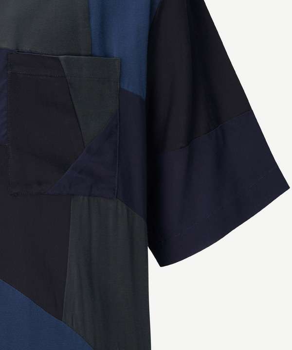 PANEL PATCHWORK RAYON SHIRT 詳細画像 BLACK 6