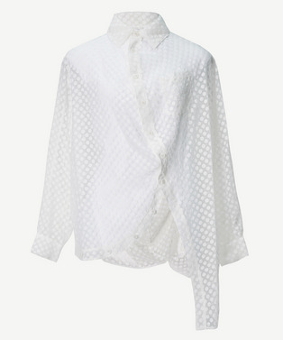 DOT ORGANDY BALL BLOUSE