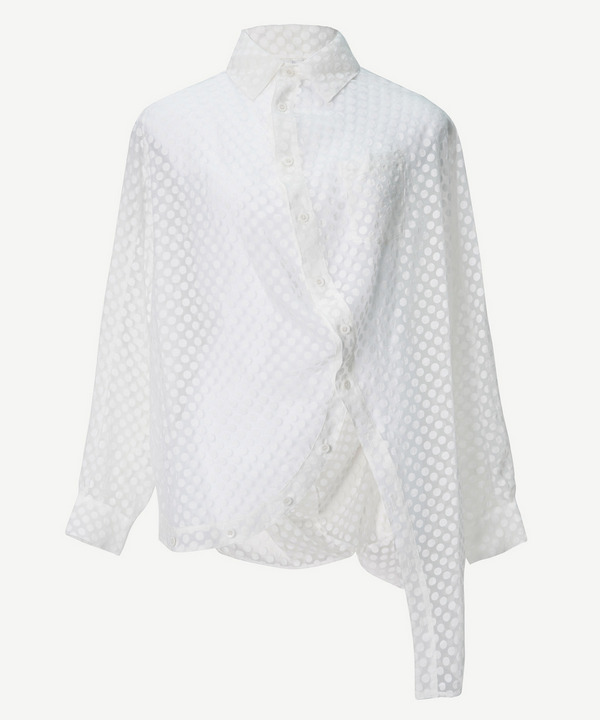 DOT ORGANDY BALL BLOUSE 詳細画像 WHITE 1