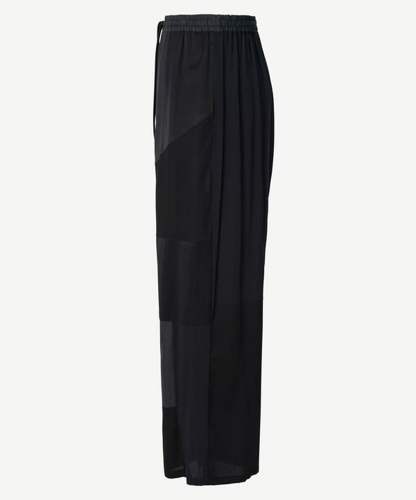 PANEL PATCHWORK RAYON PANTS 詳細画像 BLACK 2