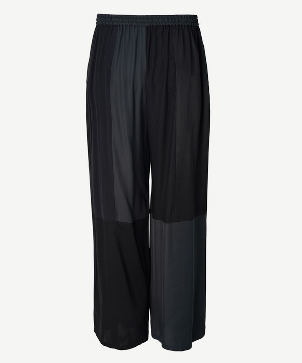 PANEL PATCHWORK RAYON PANTS 詳細画像 BLACK 3
