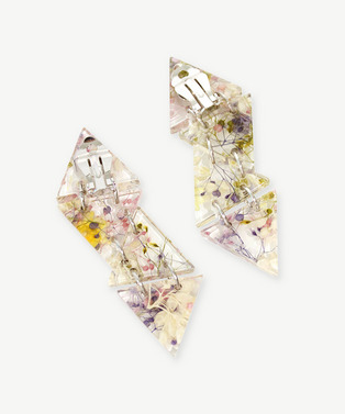 FLOWER POLYGON EARRINGS 詳細画像