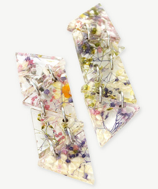 FLOWER POLYGON EARRINGS 詳細画像