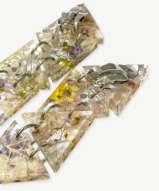 FLOWER POLYGON EARRINGS 詳細画像