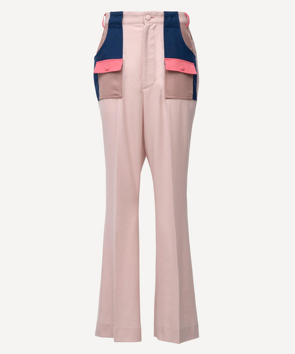 CRAZY PATTERNS BELL BOTTOM PANTS 詳細画像 BEIGE 7