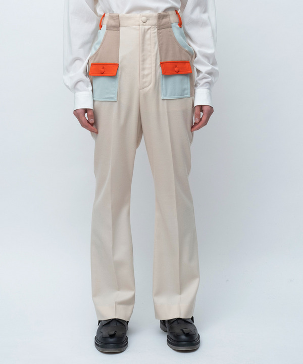 CRAZY PATTERNS BELL BOTTOM PANTS 詳細画像 BLUE 2