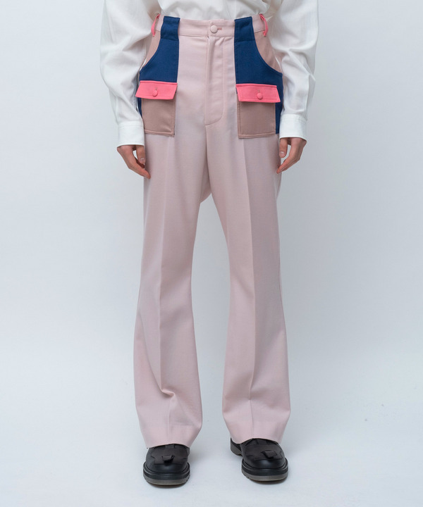 CRAZY PATTERNS BELL BOTTOM PANTS 詳細画像 BLUE 3