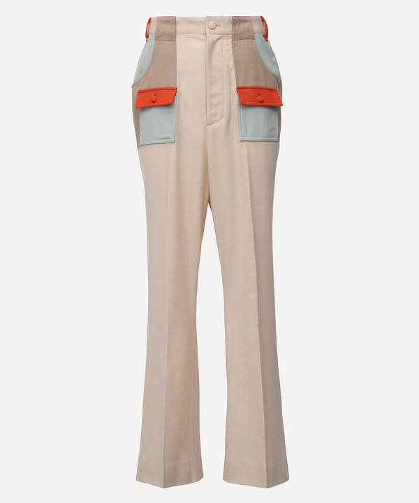 CRAZY PATTERNS BELL BOTTOM PANTS 詳細画像 BLUE 7