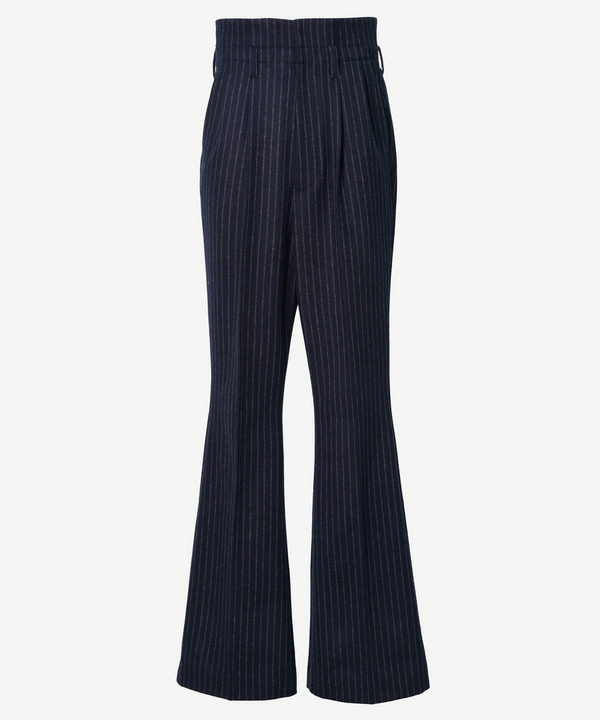 PILOT BELL BOTTOM SLACKS CHALK STRIPE 詳細画像 BLACK 7