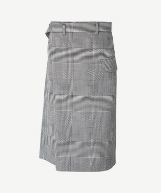 WRAP ASYMMETRY SHORTS RANDAM GLEN CHECK 詳細画像