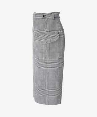 WRAP ASYMMETRY SHORTS RANDAM GLEN CHECK 詳細画像