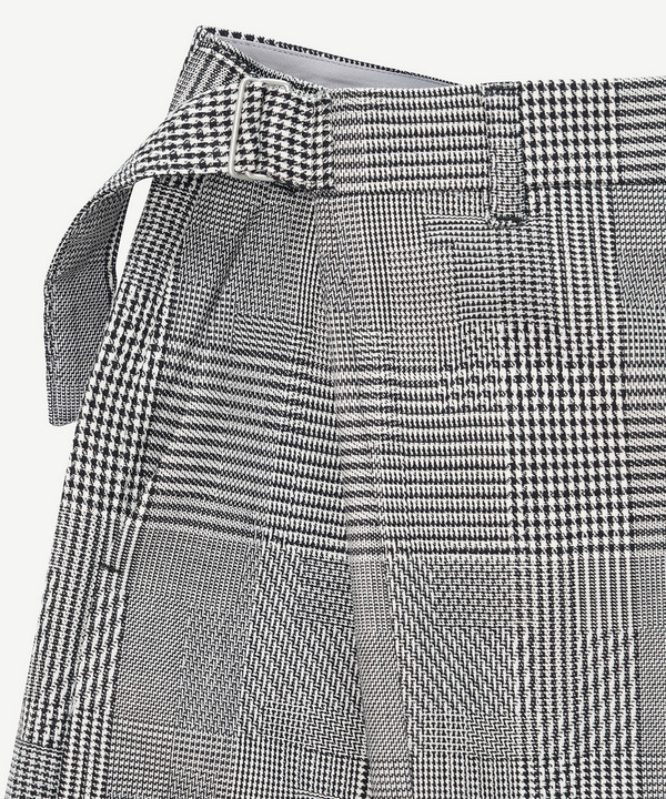 WRAP ASYMMETRY SHORTS RANDAM GLEN CHECK 詳細画像 GRAY 9