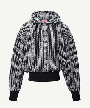 ROPE KNITTING JACQUARD SWEAT HOODIE 詳細画像
