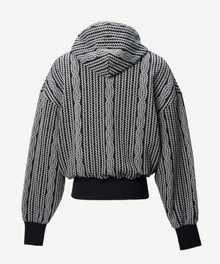 ROPE KNITTING JACQUARD SWEAT HOODIE 詳細画像