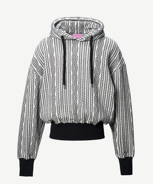 ROPE KNITTING JACQUARD SWEAT HOODIE 詳細画像