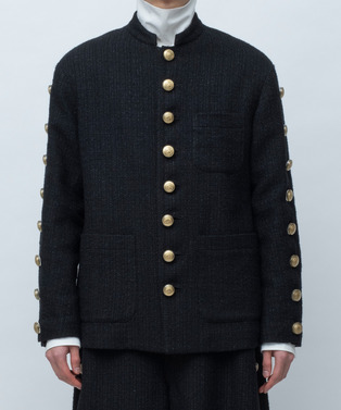 MAO-COLLAR BUTTON JACKET