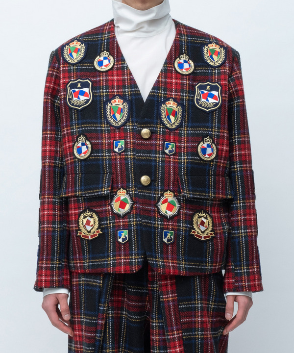 PATCHWORK EMBLEM JACKET 詳細画像 RED 1