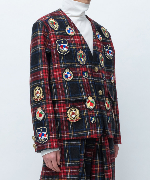 PATCHWORK EMBLEM JACKET 詳細画像 RED 3