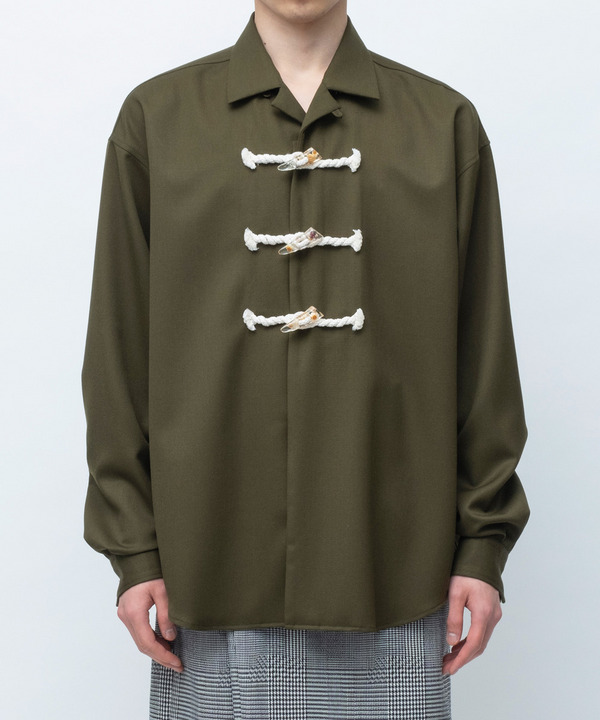 FLOWER TOGGLE SHIRT 詳細画像 KHAKI 1